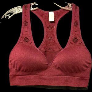 Maroon Rough River Exercise Bra Size L
